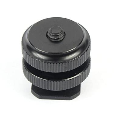 Imagem de Parafuso de câmera de liga de alumínio, adaptador de parafuso de 1/4" com porca dupla para câmera DSLR