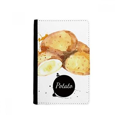 Imagem de Porta-passaporte aquarela sabor batata vegetal saudável notecase burse capa carteira porta-cartão, Multicolor