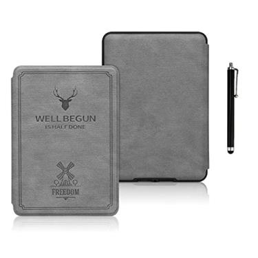 Imagem de Capa retrô para 11ª geração Kindle, 2022, modelo C2V2L3, – Capa durável com caneta Stylus, com função de ativação automática – Função de suspensão