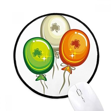 Imagem de Trevo balão Irlanda Dia de São Patrício Mouse Pad desktop escritório tapete redondo para computador