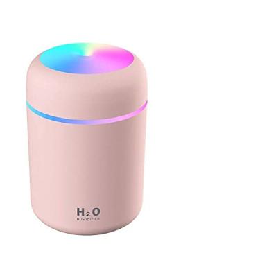 Imagem de REJOON umidificador 300ML Umidificador de ar Aromaterapia Difusor de Óleo Essencial Pulverizador Névoa Difusor de Nevoeiro para Quarto Carro Casa Mini Humificador Cinza (Cor: Rosa)