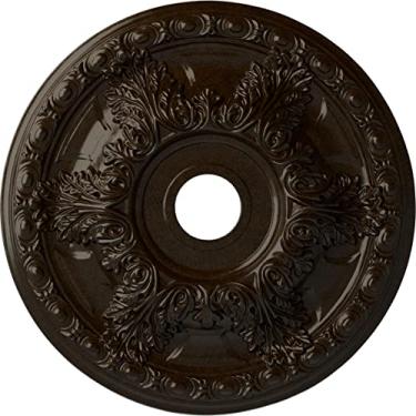 Imagem de Medalhão de teto Ekena Millwork CM23GABZS Granada, 23 3/8"OD x 3 5/8" ID x 2 1/2" P (serve em toldos até 7 1/8"), bronze pintado à mão