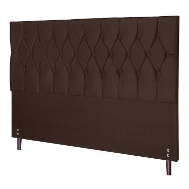 Imagem de Cabeceira Madri Para Cama Box King 195 Cm Suede Marrom