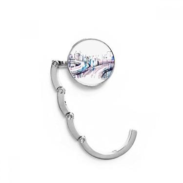 Imagem de Gancho de mesa moderno arranha-céus com gancho decorativo e fecho dobrável