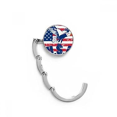 Imagem de Bandeira da América Haliaeetus leucocephalus Eagle gancho de mesa decorativo fecho dobrável gancho