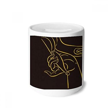 Imagem de DIYthinker Caixa de moedas de cerâmica com estampa de alfândega da cultura religião