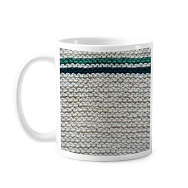 Imagem de Tecido de malha de linho cinza caneca abstrata cerâmica café porcelana copo talheres