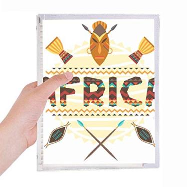 Imagem de Caderno de placas de totem Africa com texto elegante, folhas soltas, diário recarregável, papelaria