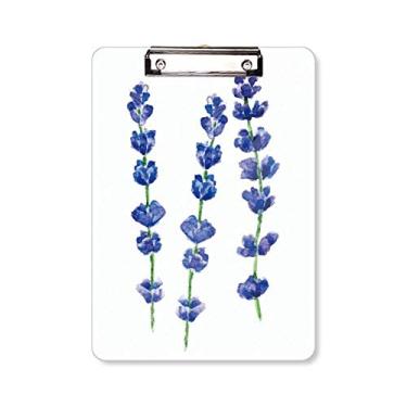 Imagem de Prancheta de plantas de lavanda azul A4