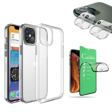 Imagem de Kit Capa Clear Case, Película de Cerâmica 9D Premium, Película de Câmera 3D, iPhone 11, iPhone 11 Pro, iPhone 11 Pro Max - (C7COMPANY) (iPhone 11 Pro (5.8))
