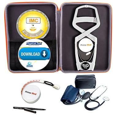 Imagem de Adipômetro Clínico Neo Prime Prata + Estojo Luxo + Trena corporal + Lápis de marcação + Disco IMC + Software Physical Test + Esfigmo