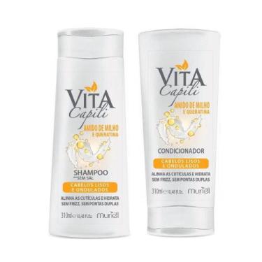 Imagem de Kit Shampoo E Condincionador Vita Capili Amido Milho 310ml - Muriel