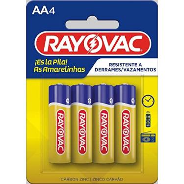 Imagem de Pilha, RAYOVAC, Pilha Zinco ou Comum as Amarelinhas 10842, Amarelo, AA, Pequena