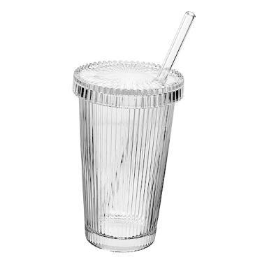 Imagem de copos de jarra de pedreiro copos de vinho tinto caneca de café transparente copos de água com canudo copos de vidro com tampa chá de frutas caneca de café gelado