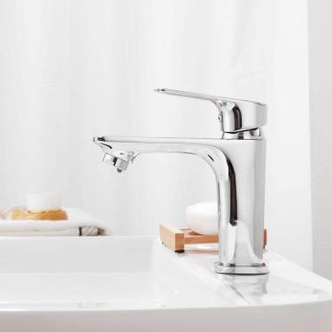 Imagem de Torneira Bica Baixa De Banheiro Misturador Monocomando Cuba Luxo Cromado Lavatorio Hd490c Luuk Young