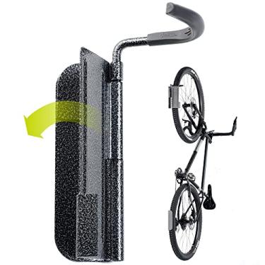 Imagem de Suporte de parede giratório para bicicleta da Delta Cycle - Suporte de bicicleta de garagem oscila 90 graus para mais espaço - Suporte de parede de bicicleta com bandeja traseira de pneu - Suporte