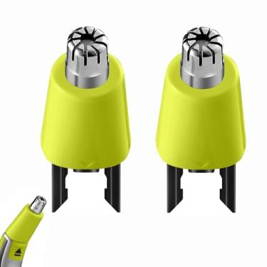 Imagem de colorski Pacote com 2 cabeças de substituição de pelos do nariz, lâminas compatíveis com barbeador Philips Norelco One Blade e One Blade Pro