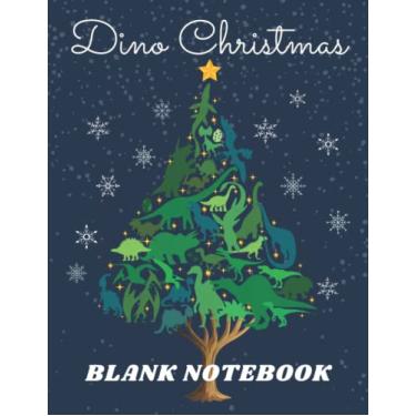Imagem de Dino Christmas Blank Notebook: Drawing and Sketch Book for Dinosaur Lovers (8.5 x 11 Large)