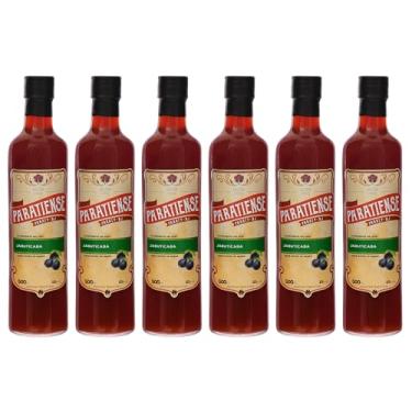 Imagem de Kit 6 Licores de Jabuticaba Paratiense 500 ml Creme Fino Nacional Tradicional Coquetéis Exóticos Sobremesas Lembrancinha Presente Natal