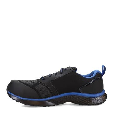 Imagem de Timberland PRO Sapato de trabalho atlético industrial com biqueira de segurança Reaxion, Preto/azul, 10.5
