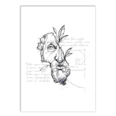 Imagem de Placa Decorativa A3 Marco Aurelio Estoicismo Frases Poster Poster