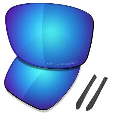Imagem de SAUCER Lentes de substituição premium para óculos de sol Oakley Jupiter Squared OO9135 de alta definição – Azul Glacier Polarizado