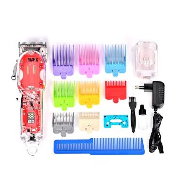 Imagem de NG-407 NG327 NG320 NG108 NG408 estilo transparente com suporte de carga profissional recarregável clipper cord & aparador cabelo sem fio vermelho 100V/240V 2024 w-mark 6500rpm 2600mah