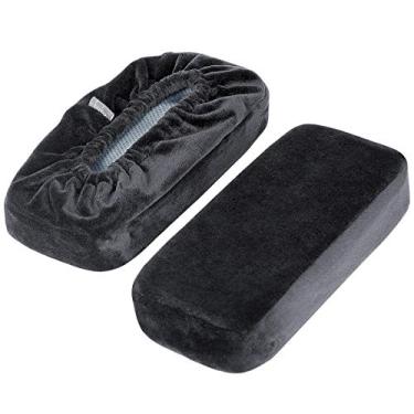 Imagem de Baibu ergonômica espuma de memória para cadeira de escritório, protetores confortáveis para descanso de braço de cadeira de jogos para cotovelos e antebraços (conjunto com 2), Preto