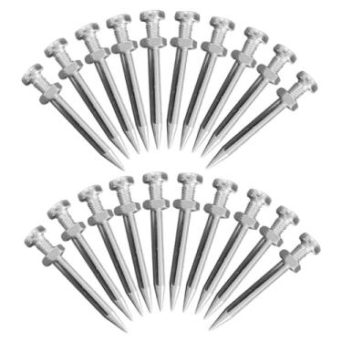 Imagem de Anneome 20 peças de pontas de gramado pontas de metal equipamentos de cuidados com gramado sapatos de ponta de gramado sapatos aerador de gramado pontas de substituição ferramentas de quintal pontas