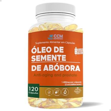 Imagem de Óleo de Semente de Abóbora 120 Cápsulas Óleo do Homen Prostata Ácidos Graxos ômega-3 e Antioxidantes Premium CCM Nutrition