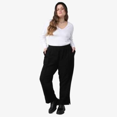 Imagem de Calça Friso Tech Impermeável Moletom Flanelado Plus Feminina-Feminino