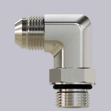 Imagem de Generic 1/10.2 cm macho JIC X 1/5.1 cm O-Ring Elbow Adaptador hidráulico de 90° graus, seliver