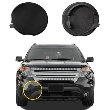 Imagem de Capa de gancho de reboque para para-choque dianteiro de carro compatível com Ford Explorer 2011 2012 2013 2014 2015 tampa de reboque BB5Z17A900A BB5Z17A900APTM tampa pequena de reboque