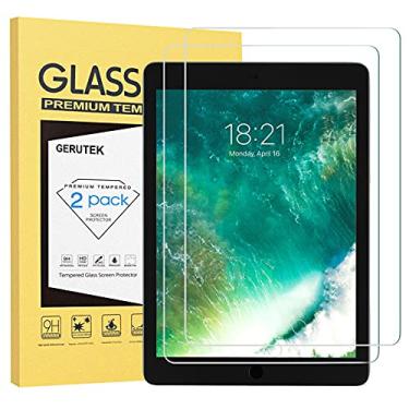 Imagem de Gerutek Pacote com 2 protetores de tela para iPad 9,7, película de vidro temperado compatível com iPad 5/6ª geração, iPad Air 2/1, iPad Pro 9,7, rigidez 9H, compatível com Apple Pencil
