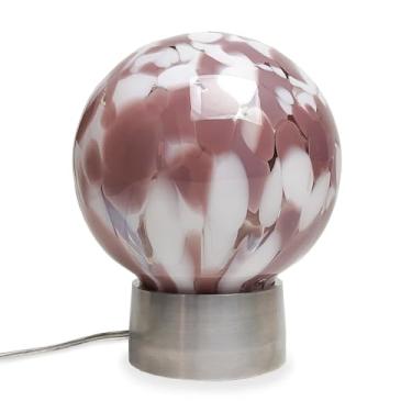 Imagem de Luminária Pequena Multicor Branco e Roxo Murano Cristais Cadoro