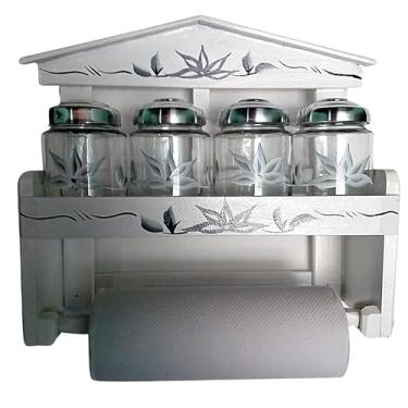 Imagem de porta tempero de parede decorado com vidros