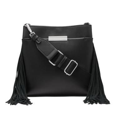 Imagem de Calvin Klein Bolsa tiracolo Soma North/South Messenger, Franja preta/prata, One Size