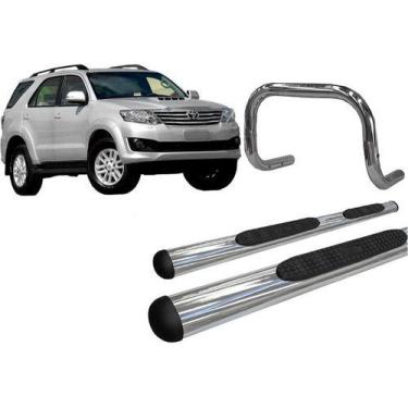 Imagem de Kit Estribo Oval + Quebra Mato S/ Barra Cromado Sw4 Até 2015 - HOZZ