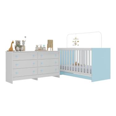 Imagem de Berço 3 em 1 para Colchão 130 x 60cm com Cômoda Doce de Leite Multimóveis MP4297