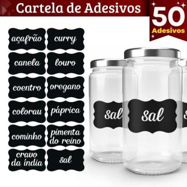 Imagem de 50 Etiquetas Adesivas P/ Potes Organição Geral e Temperos - Efd Colors