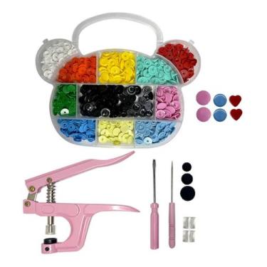 Imagem de Kit Alicate de Aplicar Botão de Pressão Plástico Ritas Box Organizador
