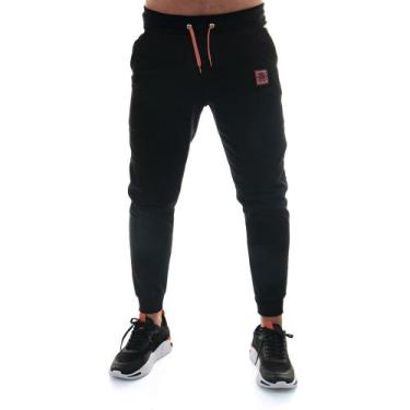 Imagem de Calça de Moletom de Algodão Masculino - Island Shark, Preto, Caramelo,