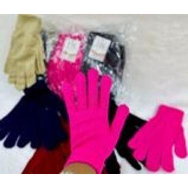 Imagem de Kit 03 Pares Luva Lisa Adulto Diversas Cores Lã 4 Fios Quentinha Mascu