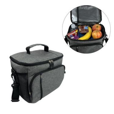 Imagem de Bolsa Térmica Transversal Tiracolo Porta Marmita Fitness Academia Unis