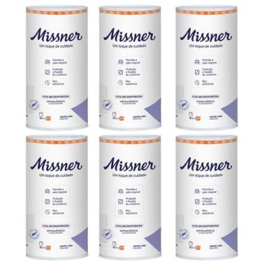 Imagem de Kit 6 Fita Microporosa Branca 10cm X 10m - Missner
