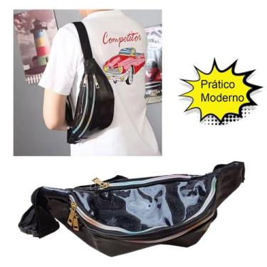 Imagem de Pochete Metalizada Holográfica Impermeável com 3 Compartimentos: Show 