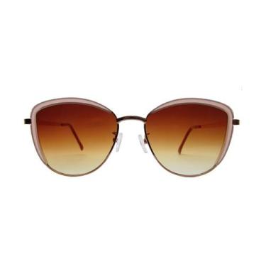 Imagem de Oculos de Sol Marrom Feminino Proteção UV400 - CN