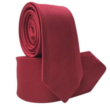Imagem de Gravata Social Risco Fino Padrinho Evento - RPires, Marsala avermelhad