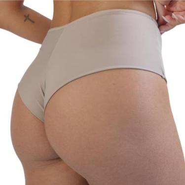 Imagem de Calcinha Premium Cos Alto Cintura Alta Fio Dental Duplo Não Marca Na R