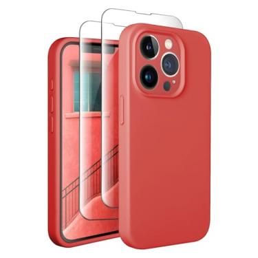 Imagem de SUW Capa para iPhone 12 Pro Max com 2 protetores de tela [proteção total da câmera], forro de microfibra macio antiarranhões dentro, capa protetora de silicone à prova de choque para iPhone 12 Pro Max